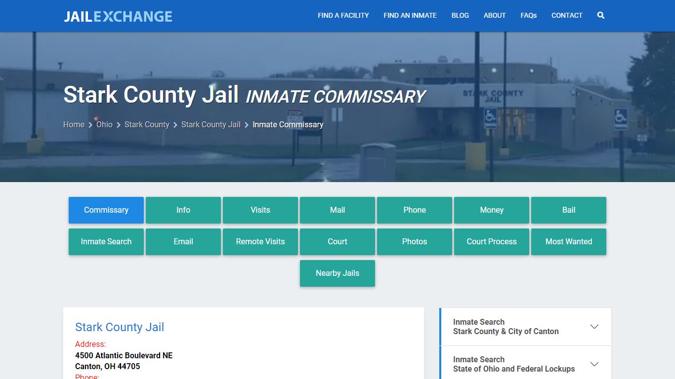 Inmate Commissary, Care Packs - Stark County Jail, OH
